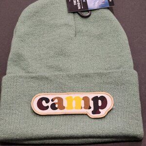 camp (camo) Knit Cuffed Beanie in Mint Green
